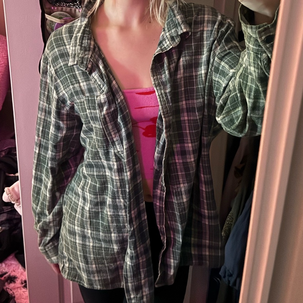 Green Plaid Flannel